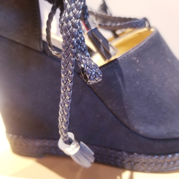 Michael Kors Braided Suede Platform Heels - Picture 3 of 6